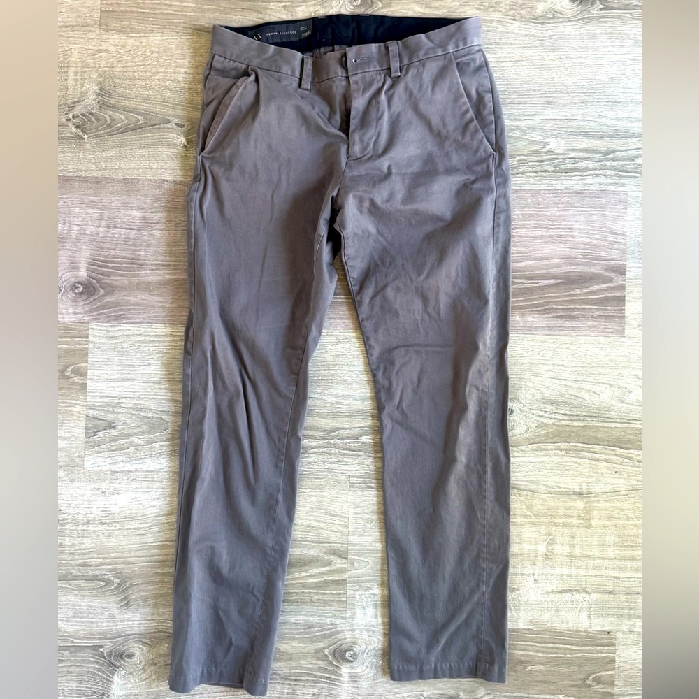 Men's Gray Armani Exchange Pants